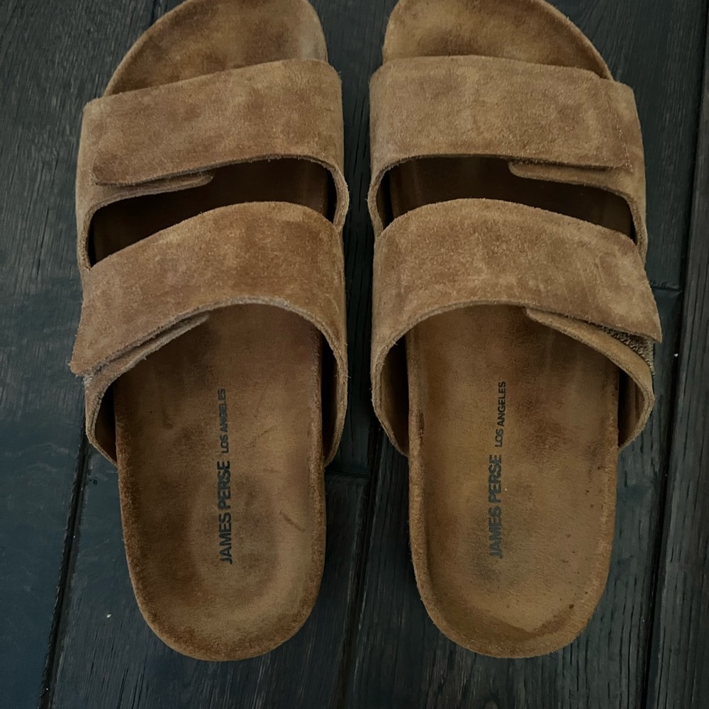 James Perse Tan Suede Footwear